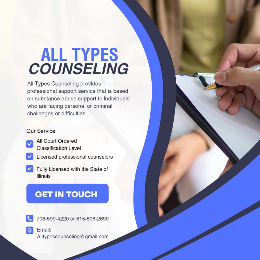 All Types Counseling — Psychotherapy in S Roberts Rd Ste 205, Chicago