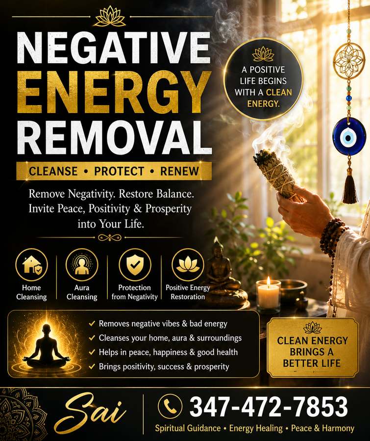 Sai Krishnam - Ji Astrologer psychic Spiritual healer negative energy removal in NEWYORK — Reiki & Energy Medicine in E 18th St, New York